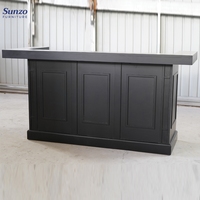 Table de bar rectangulaire en bois massif moderne de luxe pour salle à manger ou ferme extérieure vente d'usine