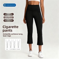 Pantalones de Yoga de Cintura Alta para Mujer, Pantalones de Fitness de 8 Pulgadas que Realzan la Figura y Adelgazan