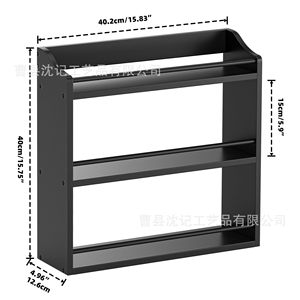 <b>Spice</b> Rack With Glass <b>Jars</b> Wooden Lids Multi Tiered Kitchen Countertop Wall Shelf Airtight Condiment Organizer - Product Image 4
