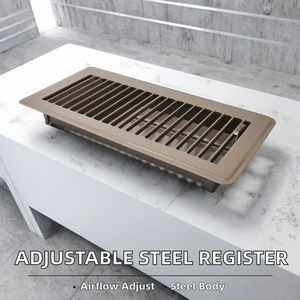 Rejilla de Ventilación Rectangular de Acero Galvanizado de Alta Calidad, Difusor de Aire de Alto Flujo, Ajustable, de Montaje en Pared, para Taller - Product Image 2