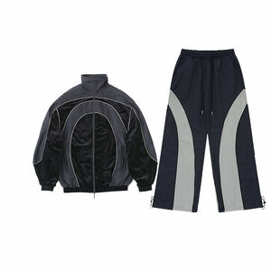 Ensemble Veste Décontractée Style Urbain Tendance Personnalisé, Pantalon Cargo et Blousons Aviateur Coupe-Vent Universitaires pour Hommes - Product Image 2