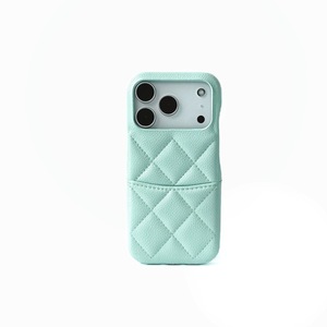 เคสโทรศัพท์มือถือสำหรับ 17 Pro Max 16/15 Pro ดีไซน์เพชร พร้อมช่องใส่บัตร ป้องกันกล้อง กันกระแทก สีพื้น - Product Image 2