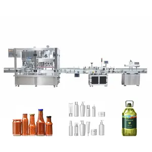 Production Line Vial Sealing Washing Automatic Essential Oil Sealing Capping Machine For The Packaging For Caps