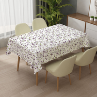 Nappe Rectangulaire Vinyle Marron Clair RNPT pour Usage Quotidien – Nappe Imperméable Durable pour Intérieur et Fêtes