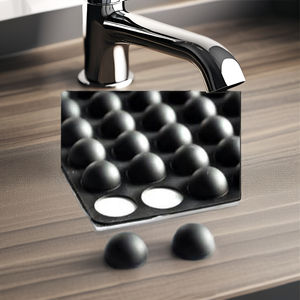 Costume moldado auto-adesivo Silicone borracha junta hemisférica O Ring EPDM NBR tiras planas para corte industrial escada pés - Product Image 1