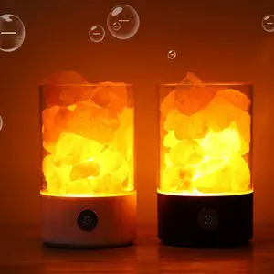 2021 amazon Best price USB LED colorful desk night lighting Natural Himalayan Crystal salts lamp