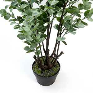 Arbre d'<span class=keywords><strong>eucalyptus</strong></span> artificiel de qualité supérieure de 114 cm avec <span class=keywords><strong>pot</strong></span>, faux sol, arbres artificiels <span class=keywords><strong>pour</strong></span> la décoration des arbres dans la maison, le salon, le jardin - Product Image 3
