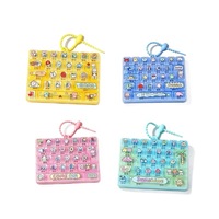Nouveau style 2026 – Pendentif porte-clés clavier 26 touches en PVC transparent anti-stress, petit jouet décoratif unisexe