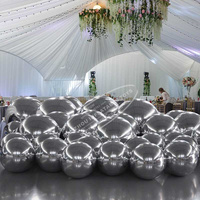 Décoration de fête décoration de boule de miroir gonflable en PVC géant