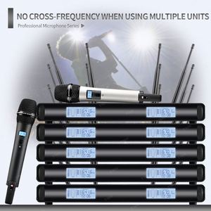 TNH Micrófono UHF Inalámbrico Profesional de 2 Canales, Receptor de Micrófono Inalámbrico para Discurso de Iglesia, Gran Espectáculo, 2 Metros - Product Image 4