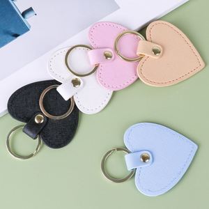 Personalized Heart-Shaped Pu Keychain With Logo Custom Leather Accessories <b>for</b> <b>Women</b> Birthday Valentines Day Gifts - Product Image 4