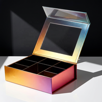 Boîtes de bonbons au chocolat de luxe, emballages de biscuits aux noix, boîtes à bonbons avec séparateurs, couvercle à fermeture magnétique, boîte cadeau avec fenêtre transparente