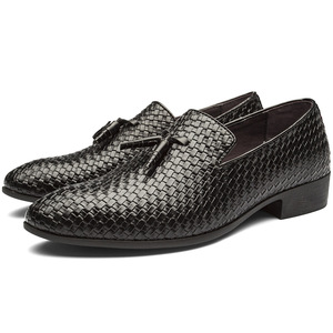 Scarpe da Uomo Nere Intrecciate in Pelle PU per Guida e Cerimonia - Product Image 5