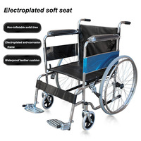 Fauteuil roulant manuel pliable Chuangen CL-809 Basic 809, structure en acier chromé robuste, capacité 100 kg, utilisation intérieure