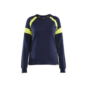 BLAKLADER-Camiseta de manga larga para mujer 352110308833L con azul marino de alta visibilidad/amarillo de alta visibilidad-EAN 7330509917558 ROPA DE TRABAJO DE LA HI-VIS - Product Image 2