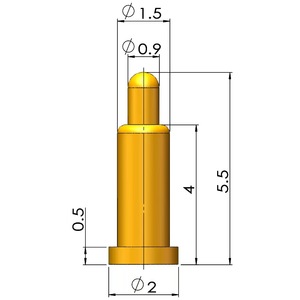 Conector de carga con doble cabezal para <span class=keywords><strong>smartwatch</strong></span>, tipo Pogo Pin, con muelle de contacto, para prueba de antena y PCB - Product Image 6