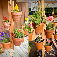 Cintre vertical en bois pour pot en terre cuite, cintres en bois pour pots de fleurs, jardinage vertical intérieur