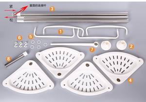 स्टेनलेस स्टील टेलीस्कोपिक रॉड भंडारण रैक छोटे अंतरिक्ष संगठन के लिए सस्ते धातु बाथरूम कोने भंडारण धारक - Product Image 3