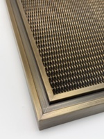 Système de plafond en treillis métallique préfabriqué, panneau en treillis métallique en aluminium pour couloir et salle