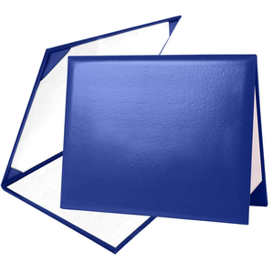 Couverture de diplôme de <span class=keywords><strong>remise</strong></span> de diplôme gaufrée et rembourrée pour uniforme <span class=keywords><strong>scolaire</strong></span>, format certificat 8,5x11, bleu roi, unisexe <span class=keywords><strong>adulte</strong></span> - Product Image 1