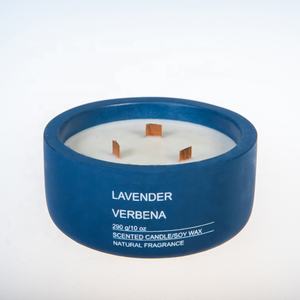 Vente en gros, usine directement rond vide <span class=keywords><strong>ciment</strong></span> rose 3 mèches pot de bougie en céramique béton - Product Image 6