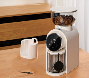 Molinillo de Espresso Eléctrico de Acero Inoxidable con Muelas Cónicas, Pantalla LCD Inteligente Ajustable de Plástico para Uso en Hoteles, Hogares y Exteriores - Product Image 5