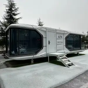 2024 luxe 2 chambres commercial pop hôtel station spatiale capsule maison modulaire dirigeable pod préfabriqué petite maison