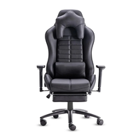 Chaise de jeu de course personnalisée par le fabricant, en cuir PU, accoudoirs 3D, repose-pieds rétractable, coussin cervical, hauteur réglable, Silla Gamer