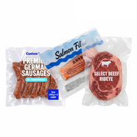 Sacs sous vide en plastique transparent imprimés sur mesure en Chine, sacs d'emballage sous vide pour aliments, sacs sous vide personnalisés, emballage sous vide