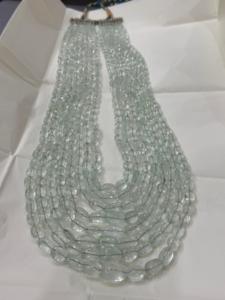 Collier d'excellente qualité d'émeraude naturelle d'origine russe forme ovale dégringolée collier de perles d'émeraude russe - Product Image 4