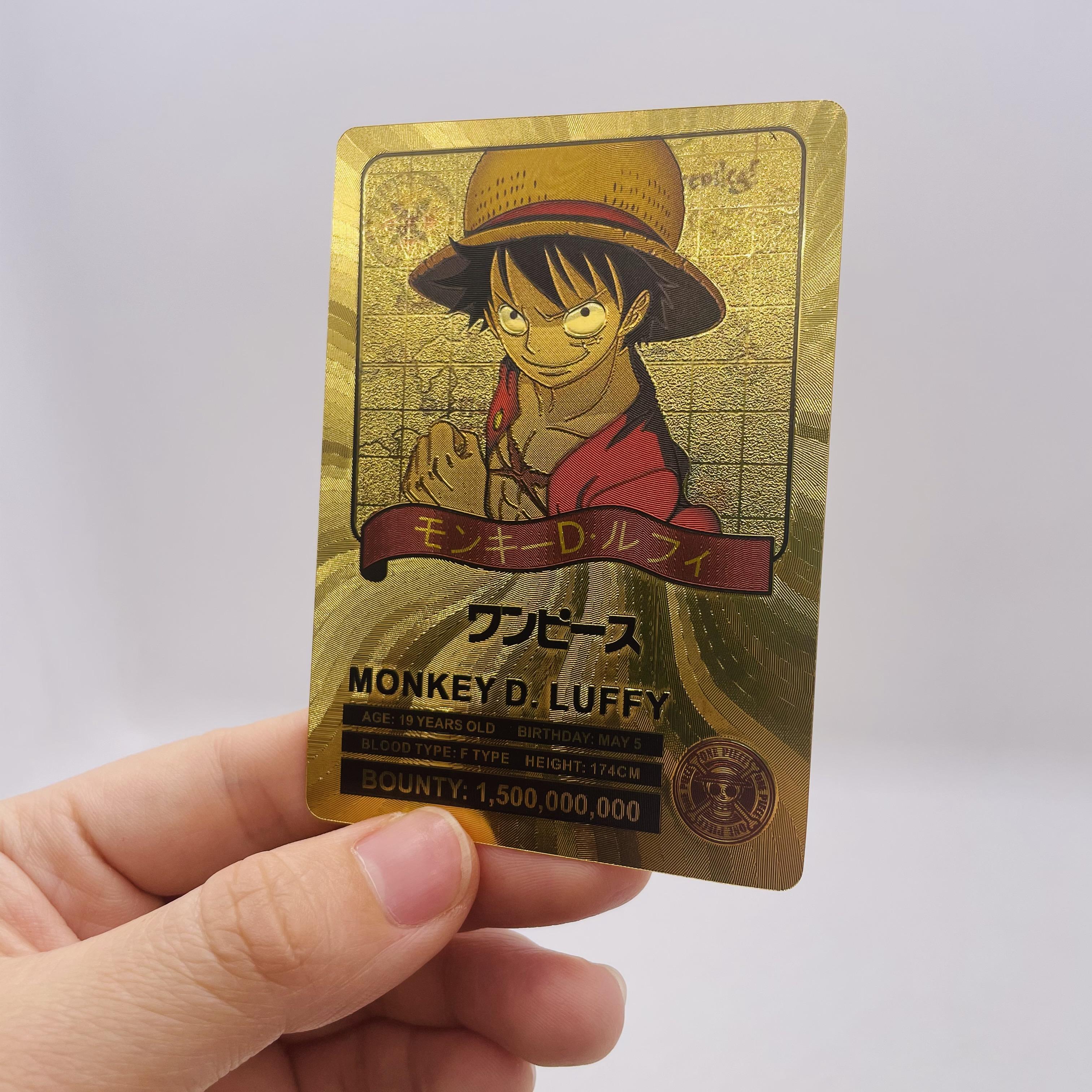 24k Gold Foil Plated One Piece Monkey D Dragon Anime Card