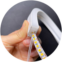 Vue latérale 10x20mm dôme forme Silicone couverture profil blanc néon Led bande pour 10mm 12mm PCB Led bande
