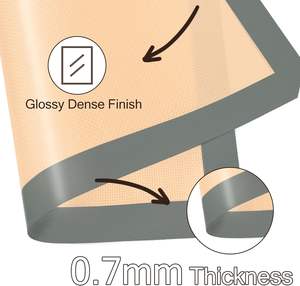 Tapis <span class=keywords><strong>de</strong></span> cuisson en silicone, lot <span class=keywords><strong>de</strong></span> 3, réutilisable, antiadhésif, sans BPA, sans <span class=keywords><strong>fibre</strong></span> <span class=keywords><strong>de</strong></span> <span class=keywords><strong>verre</strong></span>, plaque <span class=keywords><strong>de</strong></span> cuisson pour biscuits, pain, fournitures <span class=keywords><strong>de</strong></span> pâtisserie - Product Image 4