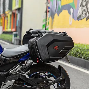 Motocicleta equipamento universal armazenamento assento traseiro sela saco motor ciclismo grande capacidade capacete lado saco