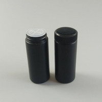 Flacon en plastique noir vide de 60 ml et 100 ml avec tamis et bouchon, distributeur de poudre sèche, flacon en plastique de 3,4 oz (2 oz) pour poudre de talc pour bébé