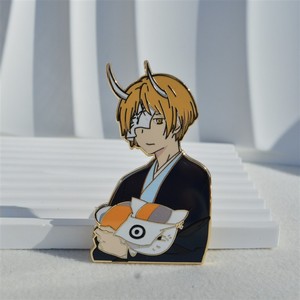 Broche imitation émail 6CM, badge bouton anime, décoration de papeterie et bijoux, artisanat en alliage, thème Le Livre des Amis de <span class=keywords><strong>Natsume</strong></span> - Product Image 1