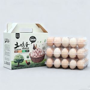 กล่องรีไซเคิลได้ ปรับแต่งโลโก้และสี ราคาโรงงาน กล่องกระดาษลูกฟูกใส่ไข่พร้อมหูหิ้ว แข็งแรงทนทานจากโรงงาน - Product Image 1