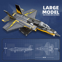 Modelo de Avión de Combate F-35B Lightning II, Bloques de Construcción DIY, Juguete de Construcción de Plástico ABS, Juguete Militar para Mayores de 14 Años, Unisex