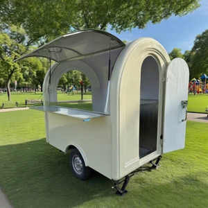 <b>Concession</b> Catering Fast Food Caravan Towable Candy Coffee Bakery Truck Food Cart <b>Trailer</b> Stainless Steel Frame Built-In Power - Product Image 1