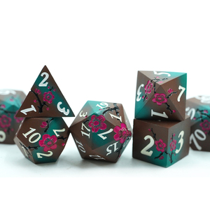7 pièces fleur dés ensemble avec dégradé coloré mdn RPG jouets portables pour adultes enfants <span class=keywords><strong>TRPG</strong></span> D4 D6 D8 D10 D12 D20 - Product Image 4