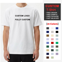 T-shirts personnalisés avec logo, 230 GSM, poids lourd, 100% coton, coupe classique, impression sérigraphique, blanc uni, unisexe, homme, écologique