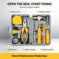 Ensemble d'outils industriels, 24 pièces, kit d'outils à main en coffret rigide pour travaux mécaniques lourds et projets de bricolage