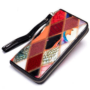Female Patchwork <b>Wallet</b> Leather Long Money Clip <b>Wallets</b> for <b>Ladies</b> <b>Card</b> <b>Holder</b> RFID <b>Wallet</b> Women's Purses - Product Image 6