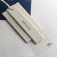Étiquettes suspendues écologiques de luxe en papier recyclé pour vêtements, accessoires de mode, étiquettes personnalisées avec cordon pour vêtements