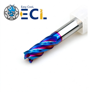 ดอกกัดเหล็กคาร์ไบด์เคลือบ TiAlN แบบ 4 ฟลุต หัวตัดสี่เหลี่ยม ไฮเฮลิกซ์ สำหรับงาน CNC - Product Image 2