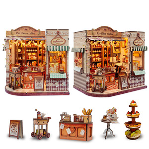 Série de maisons anciennes en bois à assembler soi-même, modèle de puzzle 3D éducatif, jouet, cadeau, 19x14x18.5cm, boîte couleur - Product Image 5