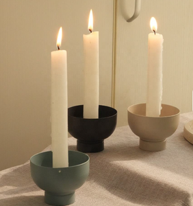 Portavelas de Metal de Nuevo Diseño para Velas de Cena, Forma de Tazón Multicolor, Ecológico, Hecho a Mano, Decoración del Hogar, Día de San Valentín - Product Image 1