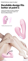 2-in-1 Saug- und Vibrationsmassagegerät mit USB-Aufladung, IPX7 Wasserdicht, 10 Frequenzen