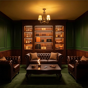 Canapé de salon pour cigare, style américain, club privé, ensemble de <span class=keywords><strong>bar</strong></span> à whisky vintage, mobilier chinois en bambou de style Old Money - Product Image 3