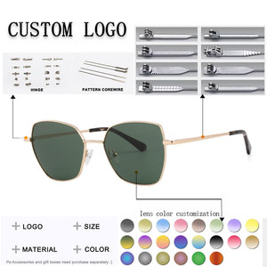 Gafas de Sol Rectangulares Unisex, Montura Metálica, Lentes Grises, Protección UV400, Uso en Exteriores, Adultos - Product Image 2